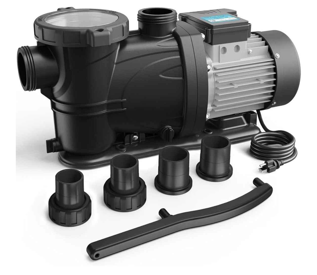 VIDAPOOL In/Above Ground Pool Pump, Self Primming High Flow (Single Speed, 1.5HP, 7350 GPH, 115V)