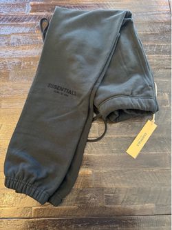 Essentials black stretch limo joggers size S