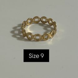18k Real Gold Money Catcher Ring Size 9