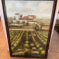 Tuscan Vineyard Painting