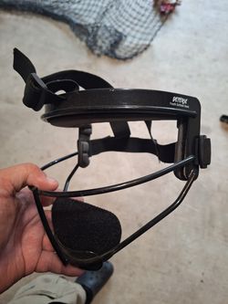 Black youth softball face mask