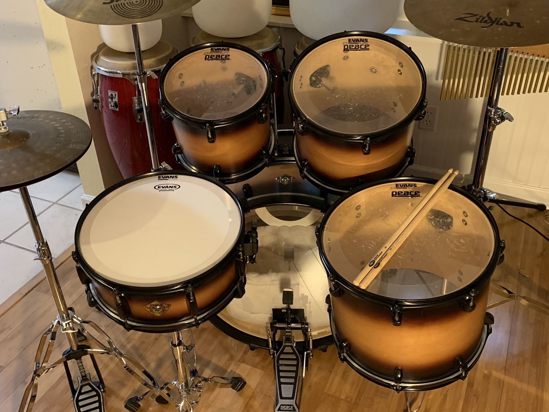 Nice Peace Drum Set + Cymbals 