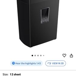 Bonsaii 12-Sheet Cross Cut Paper Shredder, 5.5 Gal