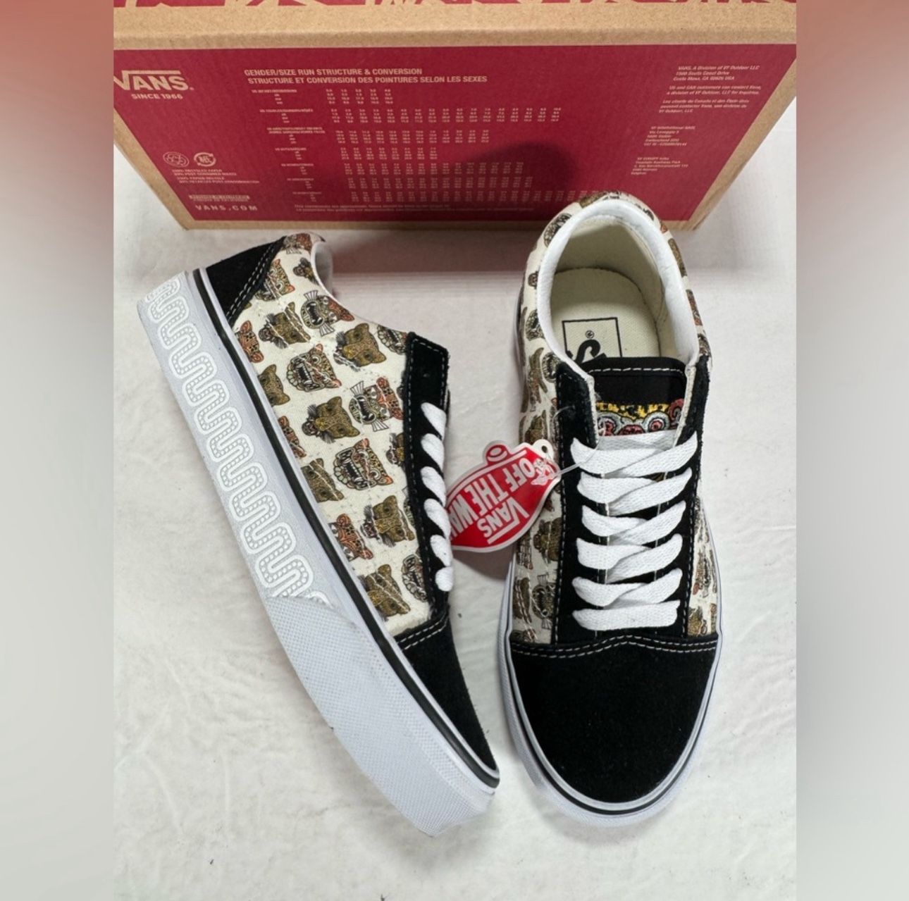 Vans Old Skool Jaguar Black White Sneakers Women Size 5