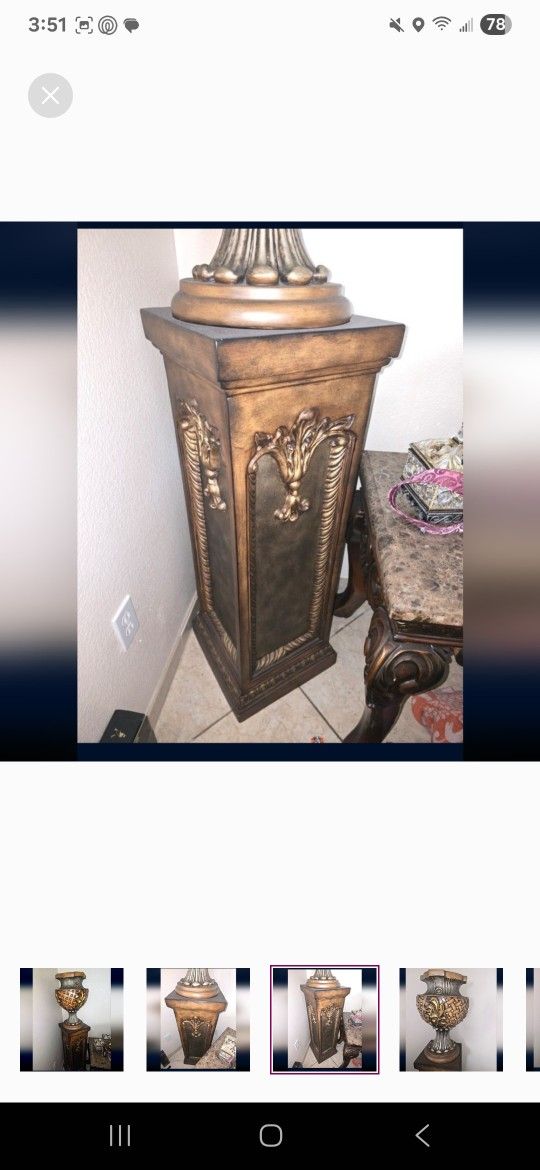 Vase And Pillar Stand