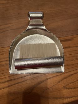 Brushed Metal Crumb Brush And Pan For Brushing Off Tablecloth