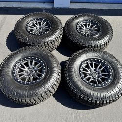 Brand New 17x9 KMC Fuel Rebel Wheels and 37” RT Tires Ford F150 Raptor 6x135
