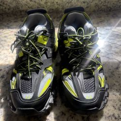 Balenciaga Track Sneakers Black Neon Yellow — Authentic — Great Condition — $220