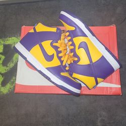 New Nike Dunk High Gs Lakers 