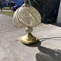 Vintage flowery globe night lamp