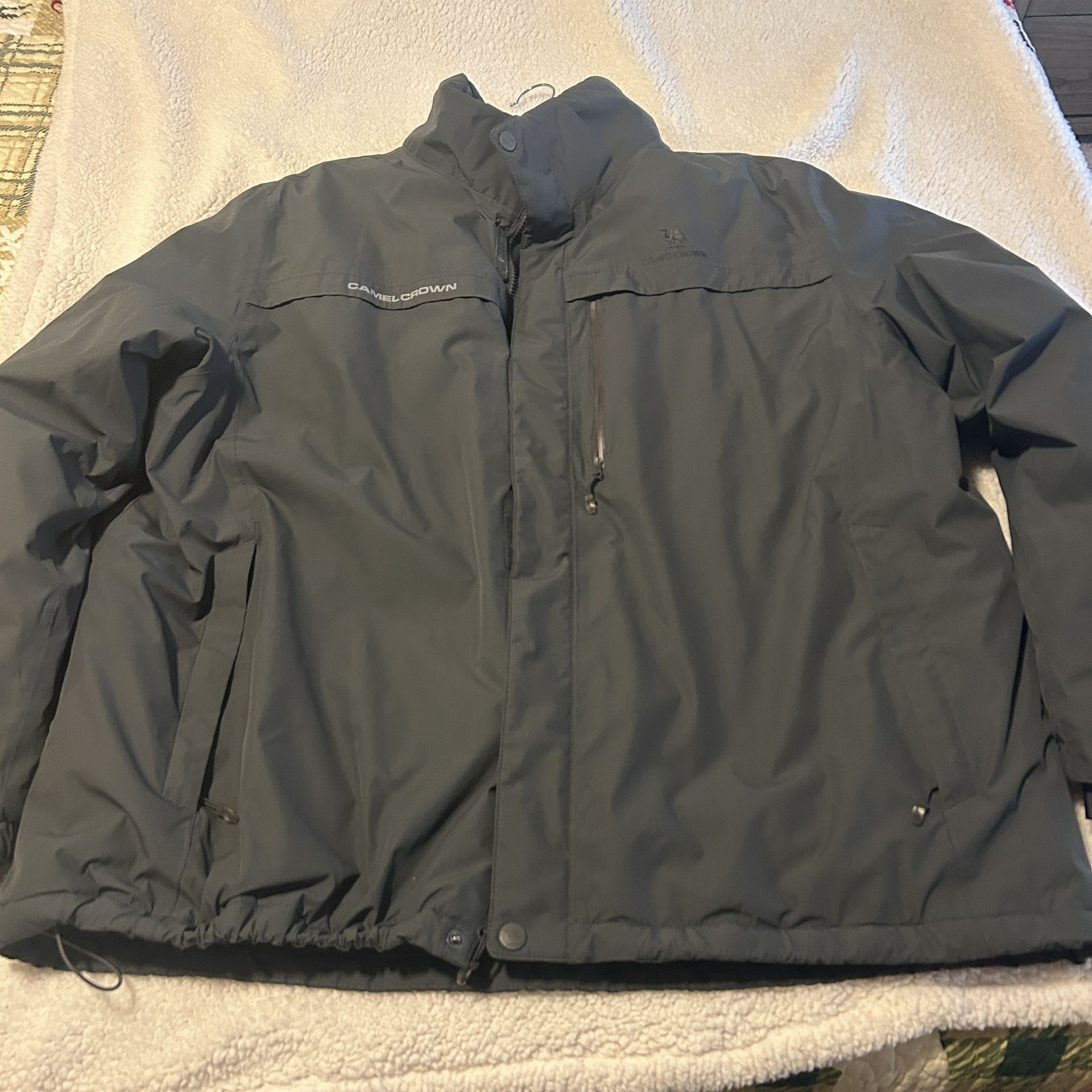 CAMEL CROWN Mountain Snow Waterproof Ski Jacket Detachable Hood Windproof XXXL - Dark Gray