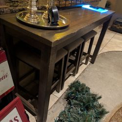 Sofa Bar Table With 2 Outlets 2 Usbs