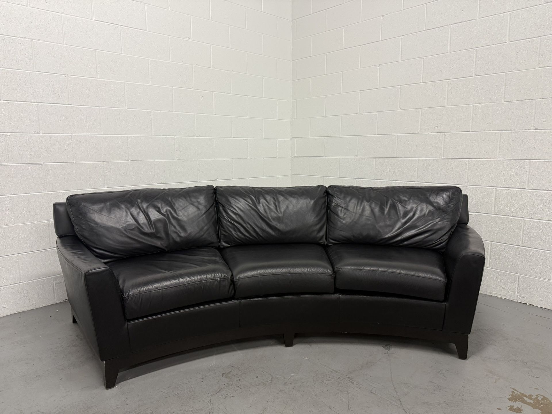 Walter E. Smithe Leather Sofa- Delivery Available