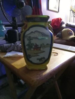 Nippon Antique Chinese Hand-painted Vase