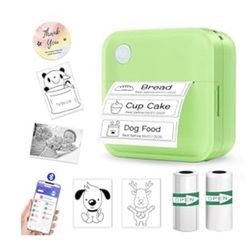 Label Maker Machine with Tape - 14 Sizes Mini Sticker Printer Bluetooth Label Printer for Home Office Organization, Portable Thermal Sticker Maker Pri