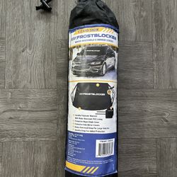 NEW - Winter Windshield Cover Frost Blocker Mirror Covers Storage Pouch Ice Snow