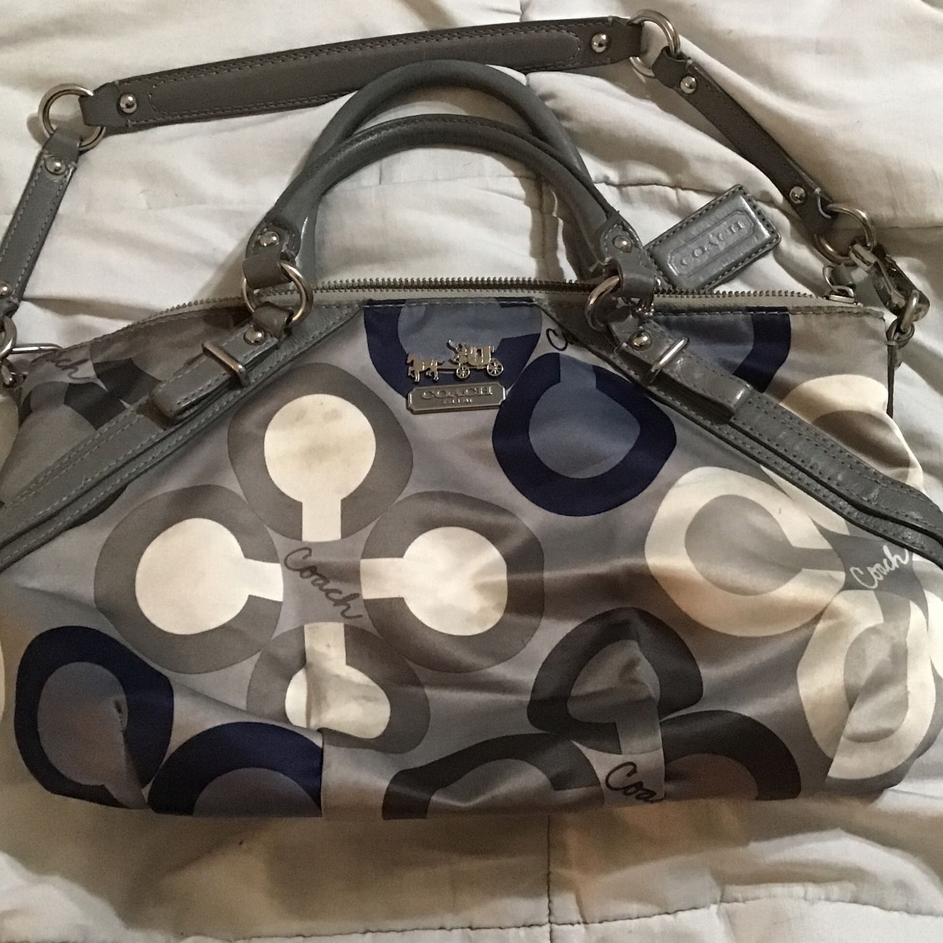 Coach Madison Clover Sophia Purses Shoulder Bag Blue Jewelry & Accessories
