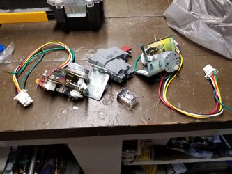 Coin op box timer setup, door lock latch and a wire module