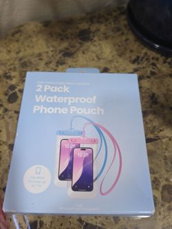 2 Pack Waterproof Phone Pouch with Neck Lanyard