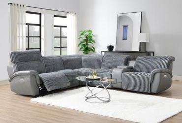 6 PC POWER RECLINING SECTIONAL, SAME DAY DELIVERY IS POSSIBLE OR BEST PRICE OFFER, U13