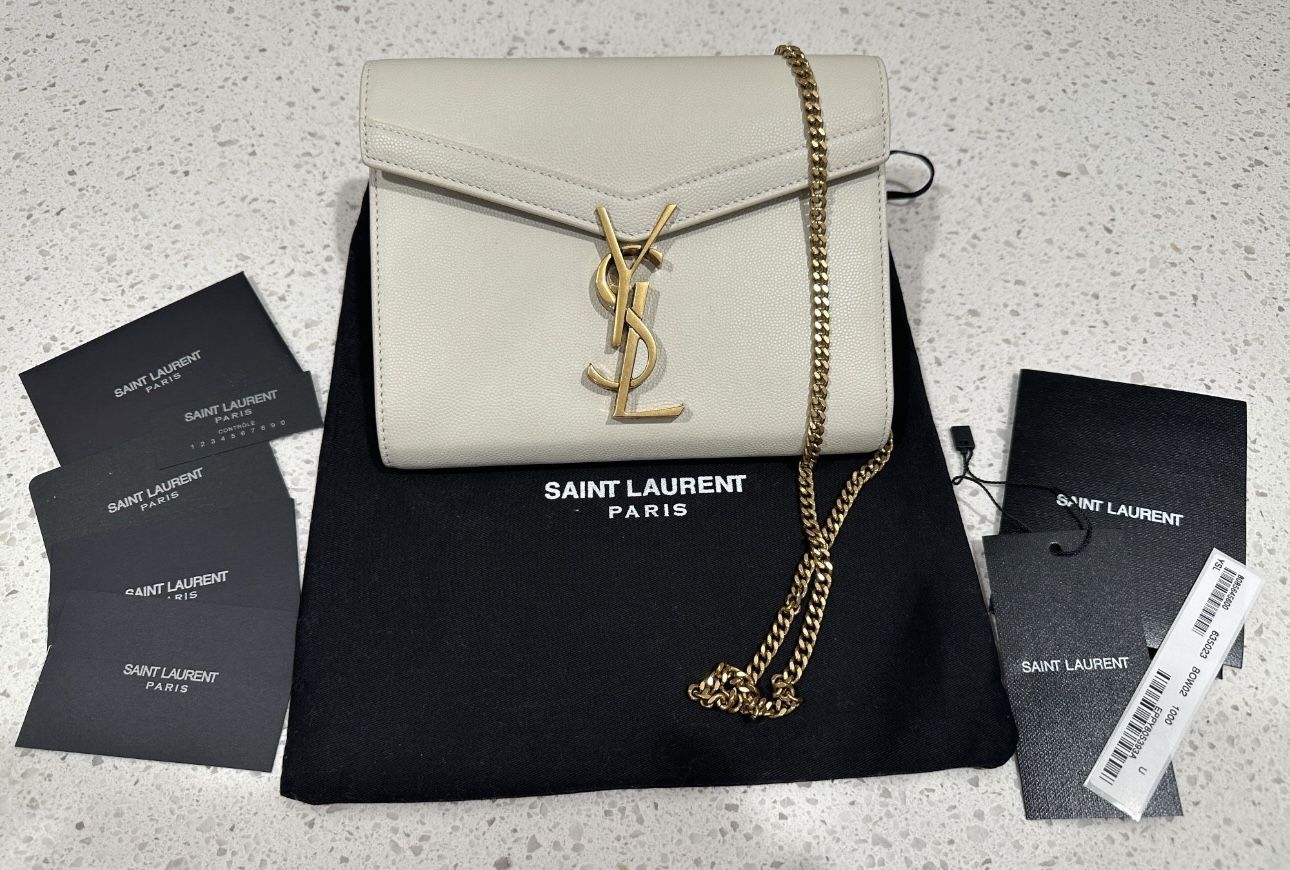 Preowned YSL Saint Laurent Cassandra Chain Wallet
