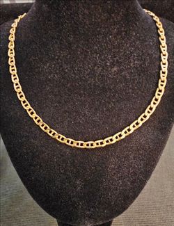 14k solid gold 17.68 GRAMS 16 inch Mariners/Anchor link necklace