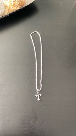 New s925 sterling silver 20 Inch Cross Necklace