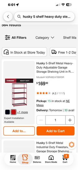 Husky garage shelving