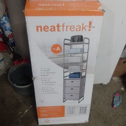 4 Shelf 3 Drawer Tower