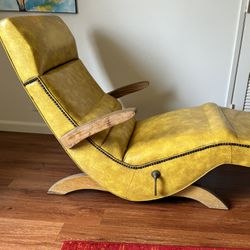 Vintage Yellow Lounge Chair