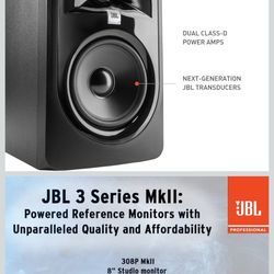 Brand New JBL Professional 3 Series Speaker/ Monitor/ Bluetooth 