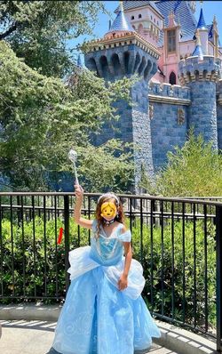Authentic Disney Bibbidi Bobbidi Boutique Cinderella Princess Dress Girls Costume Size 9/10