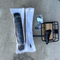 Brand NEW Bike Basket, Side mirrors, Seat & Seat Post & Front/Rear Fenders