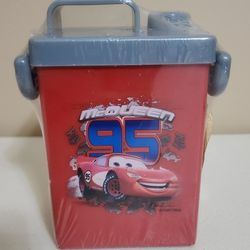NEW Disney Pixar Store Lightning Cars McQueen 95 Plastic Snack Treat Box Sealed