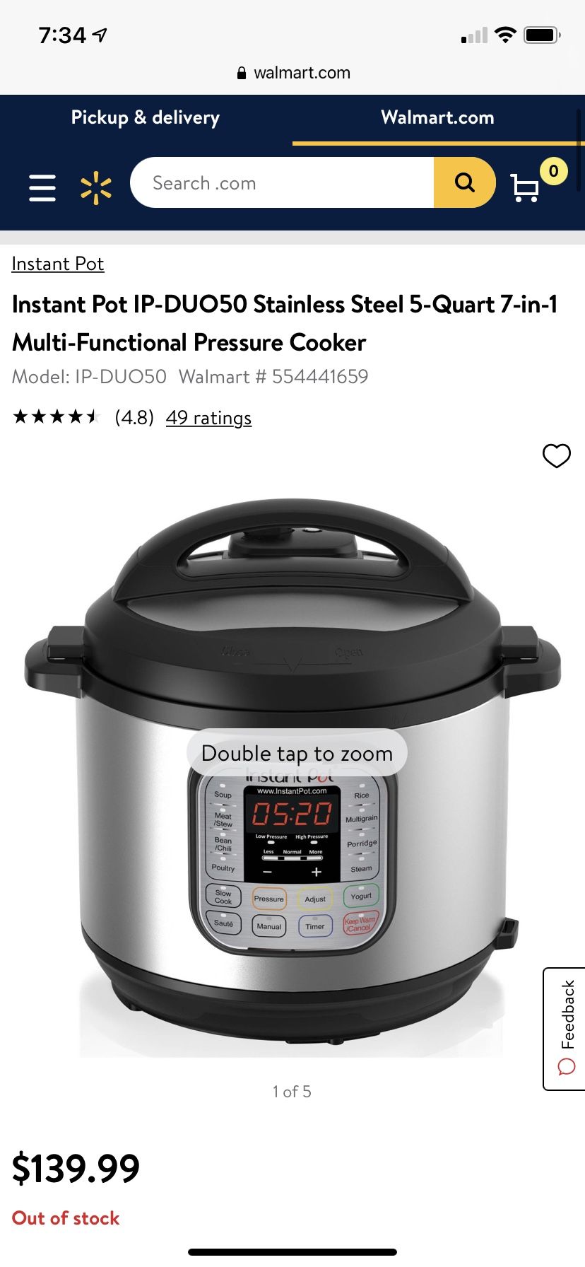 Instant Pot IP DUO50 Stainless Steel Quart in Multi