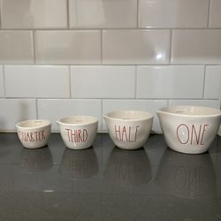 Rae Dunn Measuring Cups (Red Writing)