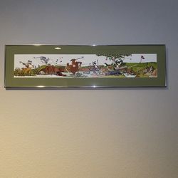 FRAME, VINTAGE ROBERT MARBLE "TRAPS & HAZARDS" LIMITED HAND SIGNED LITHOGRAPH WITH C.O.A.