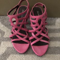 Elizabeth And Jenny Pink Sling Back 4” Heels Size 7.5