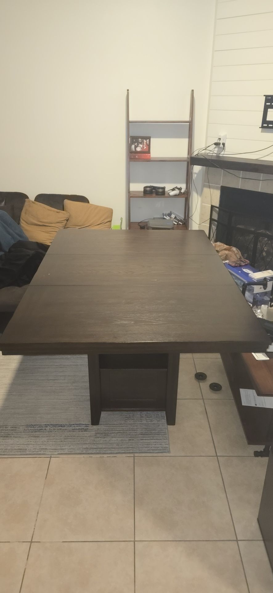 Espresso Brown Dining Table- High Top