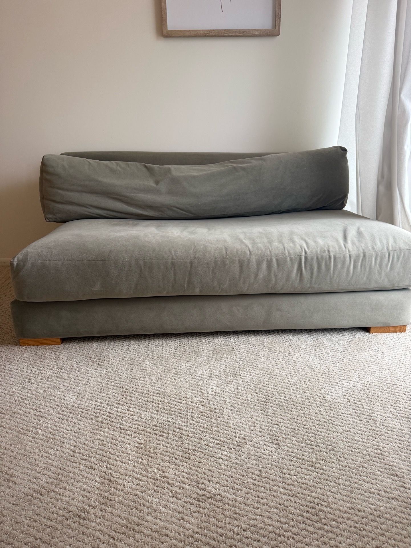 CB2 Piazza Sofa/Loveseat With White Oak Legs