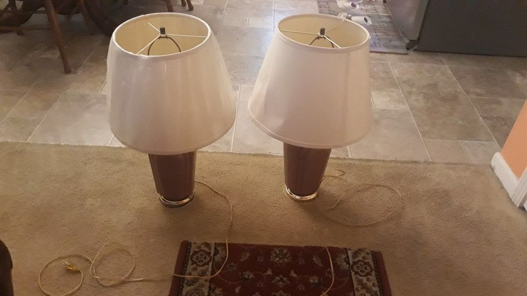 2 SET OF LAMPS COLOR ROSE