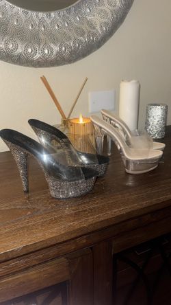 heels and boots in good condition