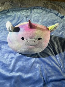 Squishmallow Kellytoy 8" Esmeralda Rainbow Tie Dye Unicorn Super Soft Plush Doll