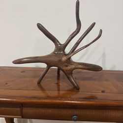 Wooden octopus statue table decor figure  Approx 19” H x 22” W In excellent condition 