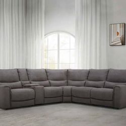 Large Sectional Power Recliner 