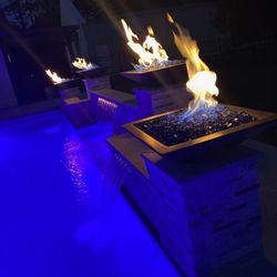 Backyard Pool Fire Bowls