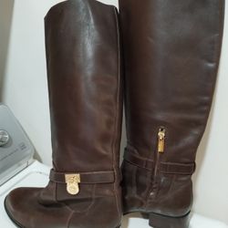 Michael Kors Knee-high  Leather Brown Boots
