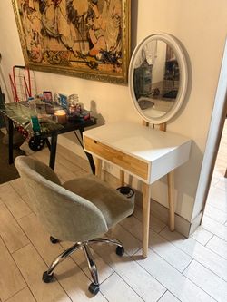 Vanity with chair