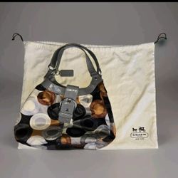 Coach Satin Hobo Purse Handbag Med