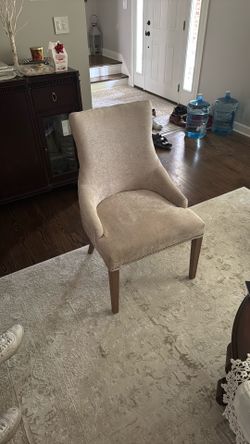 White Chenille Chair